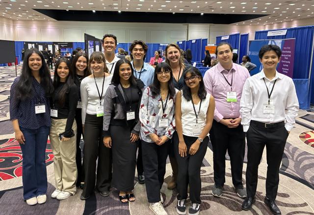 Left to right: Nandini Kuppa, Sumana Hiremath, Madison Blankenhorn, Bina Strukel, Luke Winter, Avery Mohammad, Kaden Nguyen, Desiree Vu De Leon, Vanessa Woods, Nora Thomas, Tate Universe, Verut Kooanupong