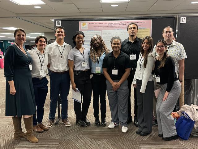 Left to right: Vanessa Woods, Dylan Messineo, Luke Winter, Chiamaka Utom, Antoinette Obiefuna, Mateo Requejo-Tejada, Morgan Turner, Lucia Lopez Abad, Emily Yi, Tate Universe